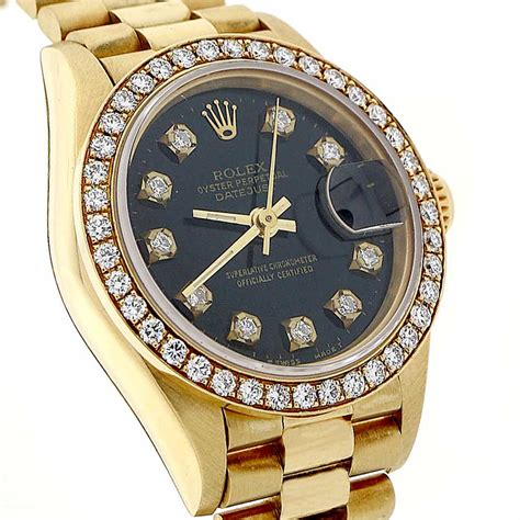 rolex presidential with diamond bezel|18k presidential Rolex diamond bezel.